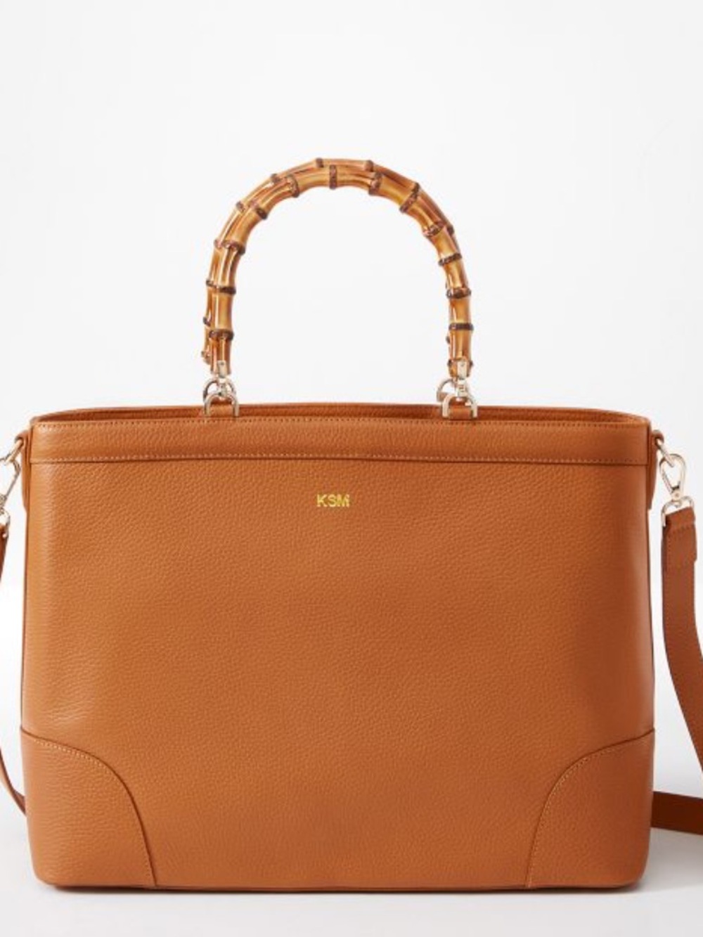 Mark and Graham EMILY BAMBOO LEATHER TOTE